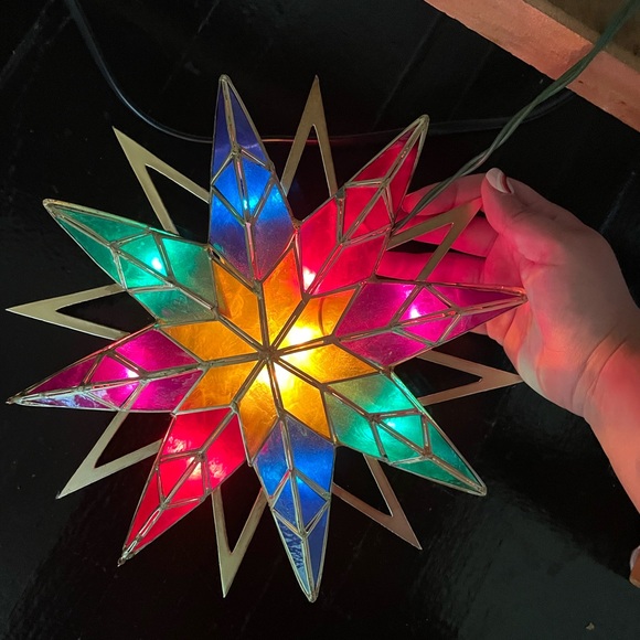 Balsam Hill Stained Glass Tree Topper - Picture 2 of 2